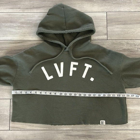 Live Fit LVFT green cropped hoodie size medium - Picture 4 of 6